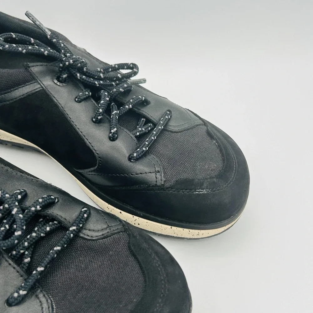 SAS Walking Shoes Mens Size 7.5 M Black Leather Suede Mesh Comfort Lace Up